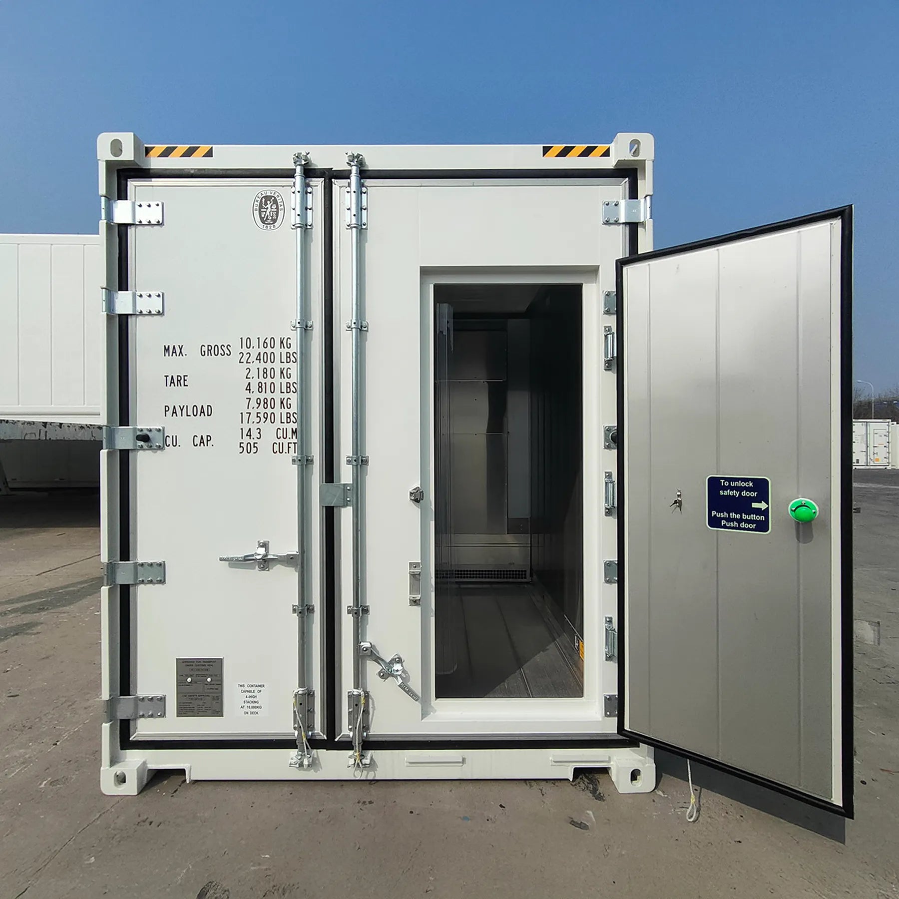 10 Fuß High Cube Kühlcontainer (-25°C bis +25°C) mit Luftfeuchtigkeitsregulierung
