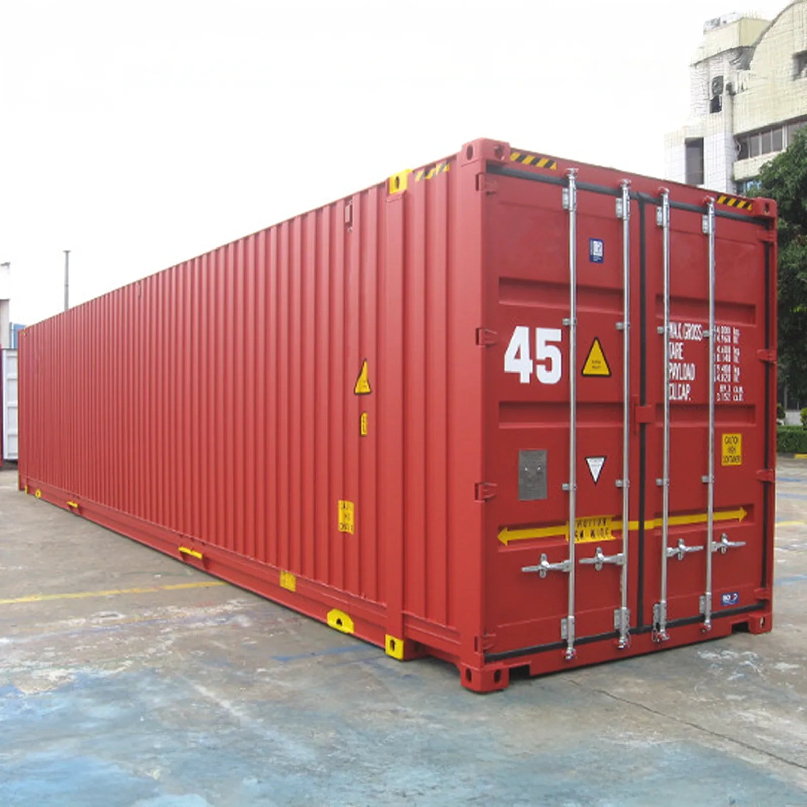 45 Fuß High Cube Palletwide Seecontainer – Maximale Ladekapazität & Extra Innenhöhe