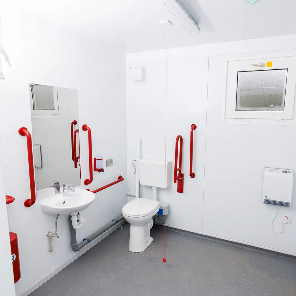 10 Fuß WC und Sanitärcontainer Barrierefrei