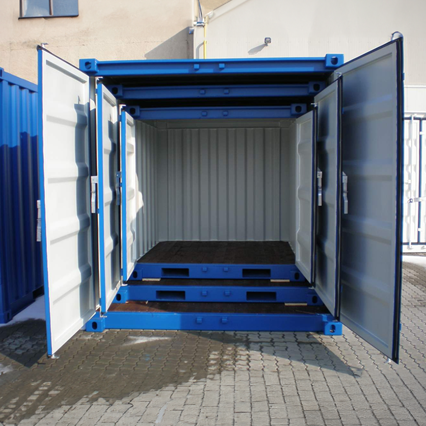 6 Fuß Materialcontainer / Lager- und Transportbox (1,98 m x 1,97 m x 1,91 m)